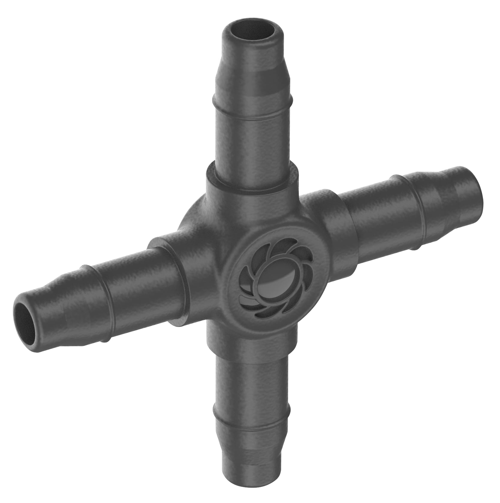 Gardena Micro-Drip-System 4-Way Coupling 4.6 mm (3/16 inch): Accessory for Branch Connection of Supply Pipes and Irrigation Lines, Kink-Free, Easy & Flexible Connection Technology (13214-20)