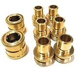Garden Hose Quick Connect Set, Extra 10 Washers, 2 Female Connectors + 6 Male Connectors.