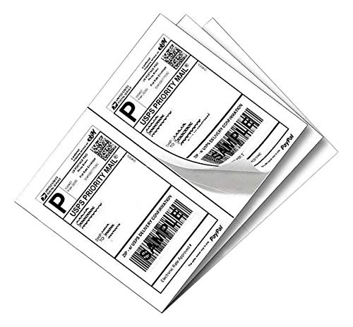 1000 Half Sheet Laser/Ink Jet Shipping Labels UPS FedEx Address Labels