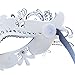 Coxeer Pretty Elegant Lady Masquerade Halloween Mardi Gras Party Mask (Black & Silver)