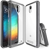 Redmi Note 2 Case, Ringke [Fusion] Crystal Clear PC Back TPU Bumper w/ Screen Protector [Drop Protection/Shock Absorption Technology][Attached Dust Cap] For Xiaomi Redmi Note 2 - Smoke Black