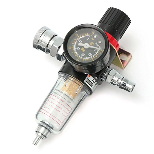 SENREAL 1/4 inch Air Compressor Regulator Pressure Gauge Moisture Filter Device - Thumbnail 7