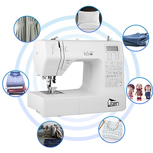 Sewing Machines, Portable Embroidery Machine with 200 Builtin Stitches and 8 Buttonhole