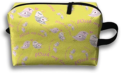 With My Love Large Cosmetic Bag Zipper Makeup Bag