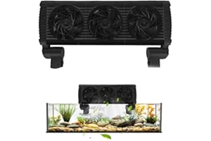 Aquarium Chiller Fan, 4 Powerful Fish Tank Cooling Fan with Adjustable 5 Speed Controller 5 Timer Setting, Aquarium Chiller 1