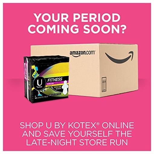 U by Kotex Fitness Ultra Thin Pads with Wings, Regular Absorbency, Fragrance-Free Pads, 15 Count - Image 6