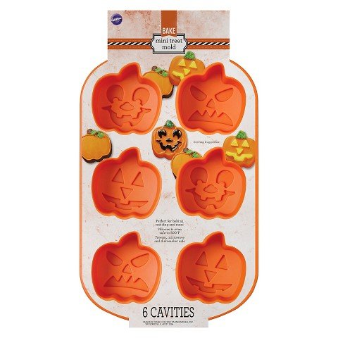 Wilton 6-cavity Jack O' Lanterns Silicone Treat Mold