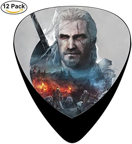 DaMuiu 12 Pack Geralt Guitar Picks Music Set Keyboard Plectrum Bass