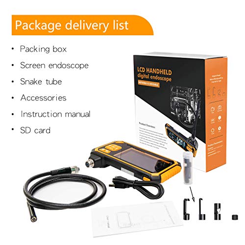 Industrial Endoscope,YINAMA 1.6-198inch Focal Distance Digital Semi-rigid Borescope 4.3inch LCD 2600mAh Rechargeable Battery 8G SD Card Snake Camera 1080P HD Video Waterproof Inspection Camera(9.84FT) - Thumbnail 6