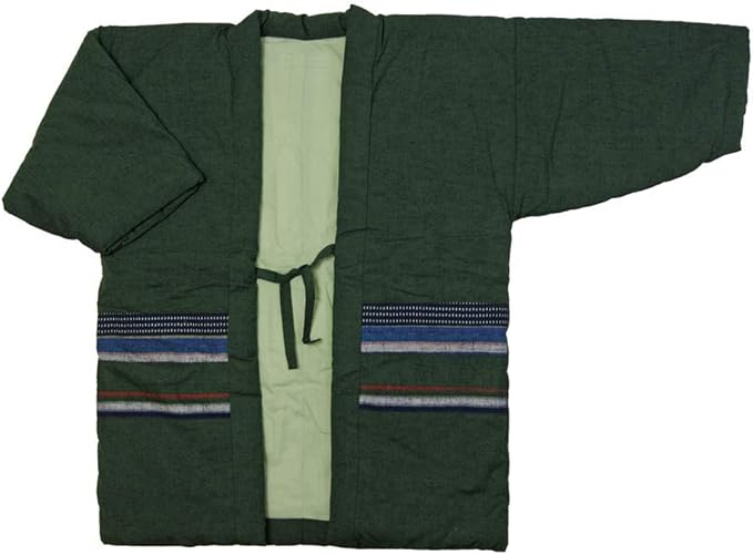 Amazon 防寒用半天 綿紬 緑 紫 金茶 こげ茶 ４色 手作り袢天 フリーサイズ男女兼用 綿入り半纏 久留米手作り袢天 節電でエコ 日本製 濃緑 ちゃんちゃんこ はんてん 通販