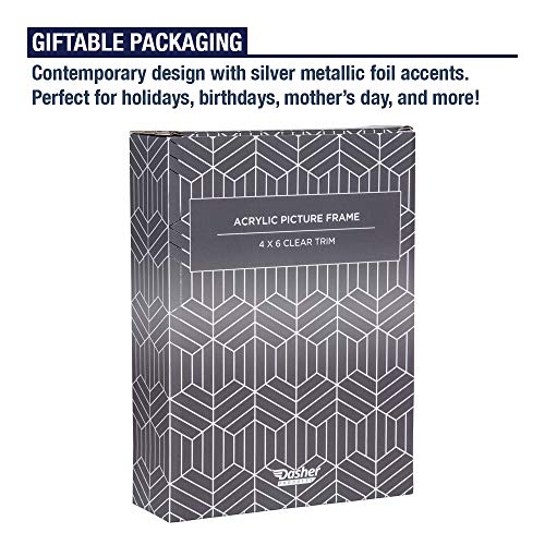 Dasher Products Acrylic Picture Frame 4x6 - Double Sided Magnetic Photo Frame, 24 mm Thick Clear Pic - //coolthings.us