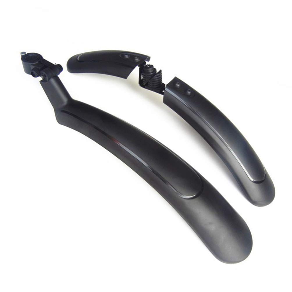 26 Inch Adjustable Road Mountain Bike Bicycle Cycling Tire Front/Rear Mud Guards Mudguard Set (Black)