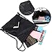 Savanaha Drawstring Backpack Waterproof Sackpack Double Sturdy Sports Backpack 2 Sizes(Black 2-L)