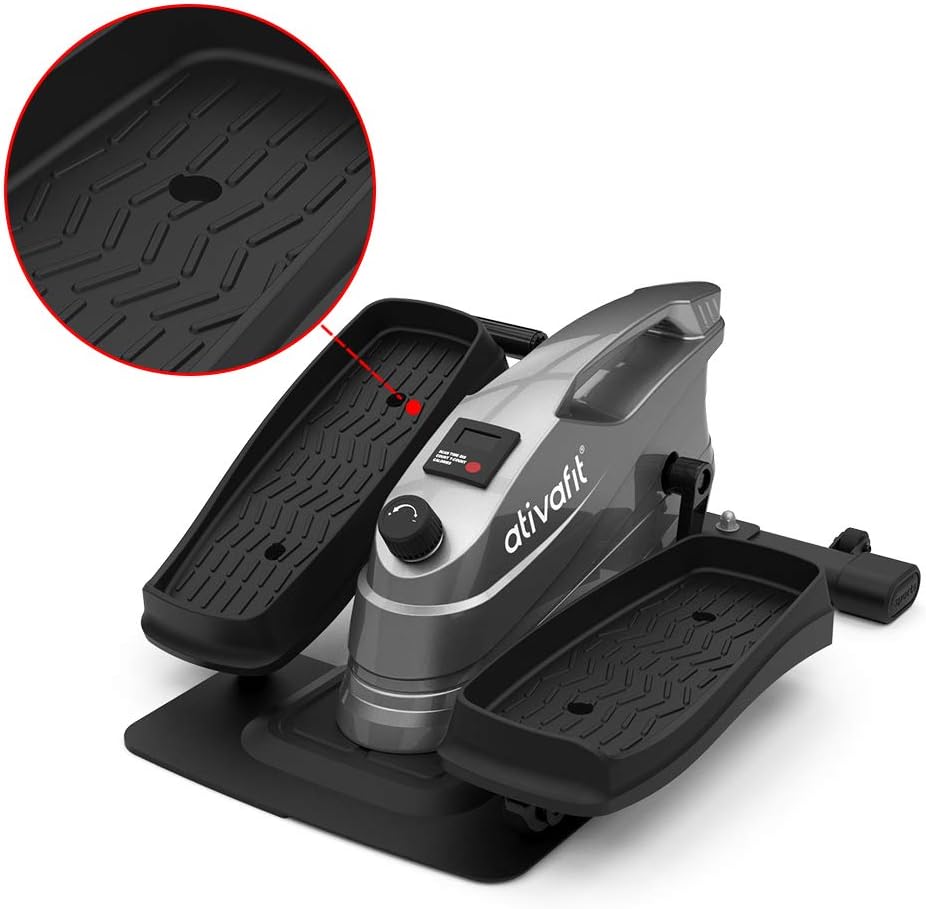 ATIVAFIT Under Desk Elliptical Bike, Pedal Exerciser, Mini Elliptical Machine with Non-Slip Pedal, Display Monitor and Adjustable Resistance, Quiet & Compact Electric Trainer Fitness Peddler : Sports & Outdoors