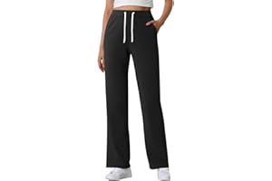 Sweat Pants for Womens Baggy Wide Leg Sweatpants with Pockets Casual Fleece High Waisted Joggers 2025 Fall Pants for Women