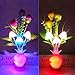 Warmstor 4 Pack Mushroom Night Light, Tulip Clove Plum Flowers Plants Plug-in Mushrooms Colors Changing Nightlight Colorful LED Wall Lamp Little Night Lights for Bathroom Bedroom Corridor Nursery
