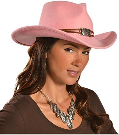 Master Hatters Women's Juniper Wool Felt Cowgirl Hat Pink Medium