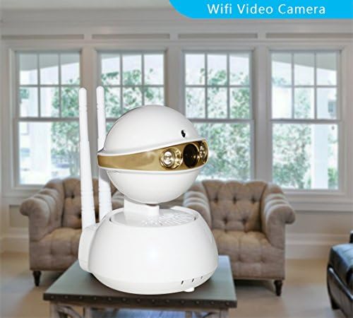 LAYGUDRAS Security Wireless wifi/IP Camera Surveillance - Night Vision Home Security Camera with 2 Way Audio and Pan/Tilt Motion Detection Alerts SD Card Slot Alarm for Tablet and Smartphone (Yellow)