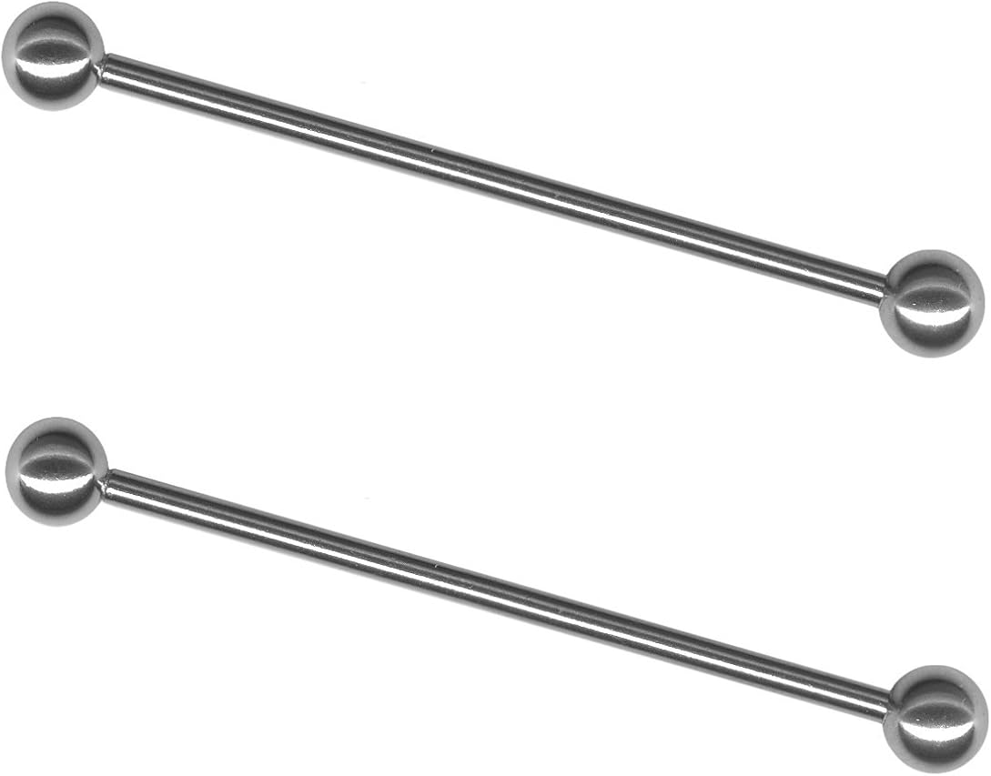 Pair of 16 gauge Industrial Barbells8 lengths