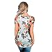 VOKY Women Short Sleeve Floral Print T-shirt Tee Blouse Tops