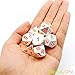 Bescon 7pcs Set Solid Metal Polyhedral D&D Dice Set Matt Silver with Orange Numbers, Metal RPG Role Playing Game Dice Set