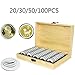 Decdeal Coins Holder, Wooden Coins Storage Box for Collectible Commemorative Coin with 100pcs Capsules Accommodate