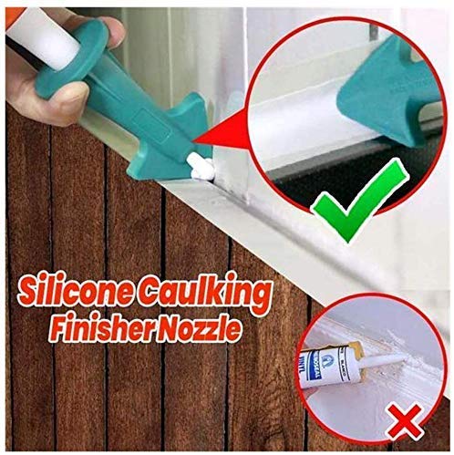 Caulk Nozzle and Scraper Set, Silicone Caulking Finisher (3 Different Radius)