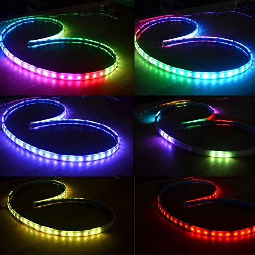 5050 RGB Streamer Tailgate Lights 120CM Multi Colors LED Strip Trunk Light Daytime Running Light Brake Turn Signal Warning DC 12V Flow Type Colorful Lamp