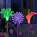 voona Solar Garden Decoration Lights 3-Pack Solar Color Changing LED Stake Lights Clear Fiber Lily, Fiber Calla Lily, Daisy Mixed for Outdoor Pathway Party Holiday Christmas