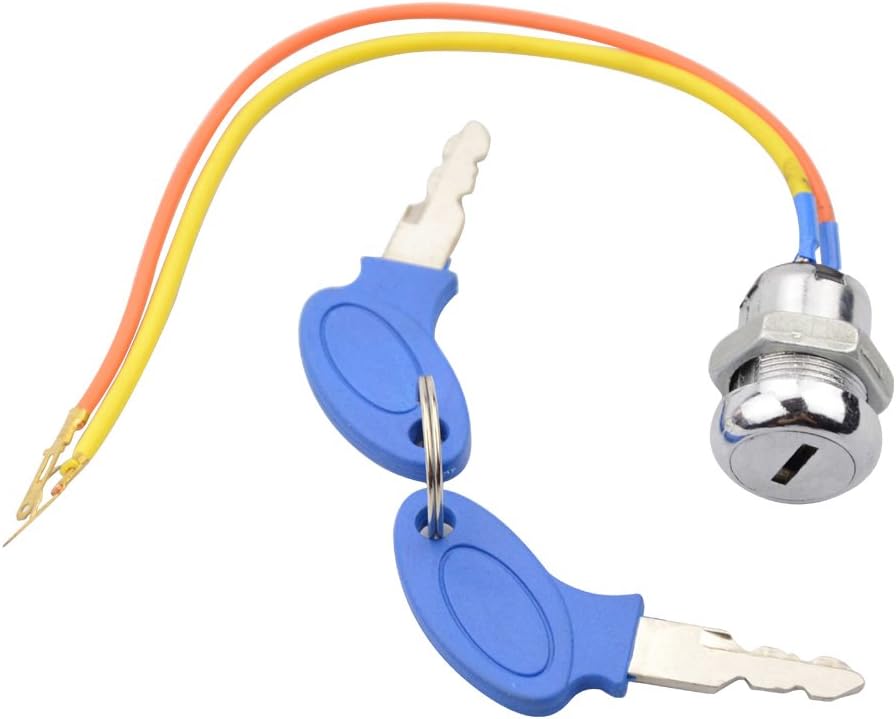 GOOFIT Universal 2 Wire Iron Key Ignition Switch Locking Keys Replacement for Electric Scooters