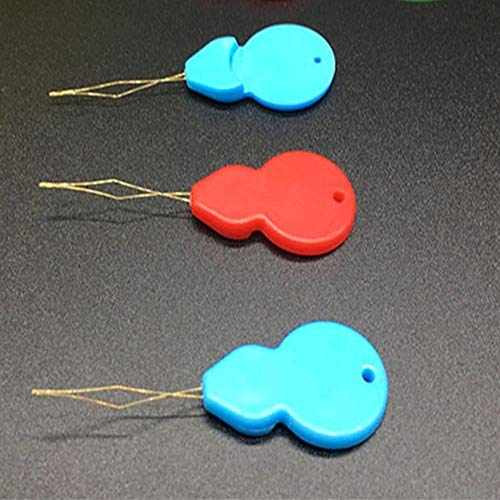 Potelin Plastic Needle Threaders with Clear Box Random Color 5 Pieces