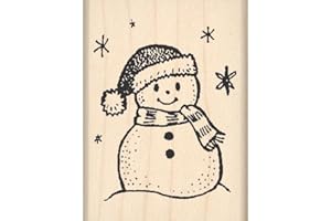Stamps by Impression Snowman Christmas Rubber Stamp - ST 0739-1.5" x 2"