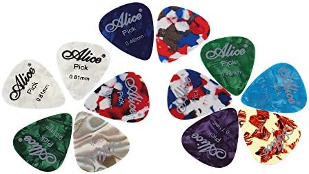 Oligex£¨TM) 12pcs/set Alice AP-12A 0.46mm-0.81mm Guitar Picks Plectrums Celluloid Guitar Picks Suitable for Guitar Bass Ukelele