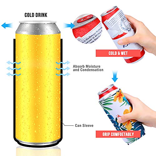 Hapythda Slim Can Sleeves - Insulated Neoprene Can Koozies Coolers Cover for 12oz Slim Drink Beer Bottle(4 PACK)