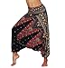Lcoco&Dream Women's Drop Bottom Elastic Waist Loose Fit Baggy Gypsy Hippie Boho Yoga Harem Pants