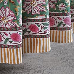 Ridhi Hunter Green 100% Cotton Round 120 Tablecloth