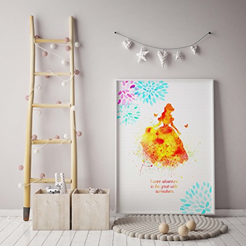 Uhomate-Princess-Belle-Beauty-and-The-Beast-Beauty-Beast-Home-Canvas-Prints-Wall-Art-Inspirational-Quotes-Wall-Decor-Living-Room-Bedroom-Bathroom-Artwork-C016-11X14