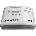 Yongness Tuya Smart WiFi Switch, Smart Inching Self-Locking Switch, Adjustable Inching Time, USB 5V/AC 85-250V, Plastic, Compatible with Alexa Google Home (1CH)