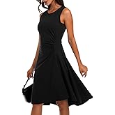DRESSTELLS Cocktail Dresses for Women, Ruched Aline High Low Semi Formal Holiday Party Dress