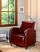 Coaster Contemporary Upholstered Accent Chair, Red