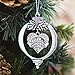 Inspired Silver - Scotland - Silver Christmas Ornament - Pave Heart Charm Christmas Tree Ornament with Cubic Zirconia - Holiday Hanging Decoration