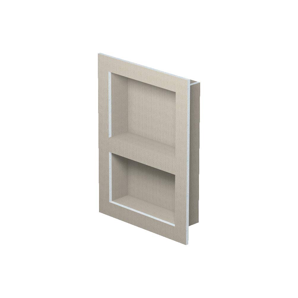 LUX Elements Wall Recess Shower Ready to Tile 55.9 x 40.6 cm I Prefabricated Shower Niche Made of Hard Foam I Space-Saving Storage Option in Shower and Bathroom