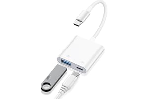 AILKIN USB C to USB 3.0 Adapter, 2 in 1 USB C Male to USB A Female OTG Adapter with PD Charging Port, USBC OTG Adapter for Android, Type C Camera Adapter for MacBook Air/Pro, iPhone 17/16e/16 Pro Max/15