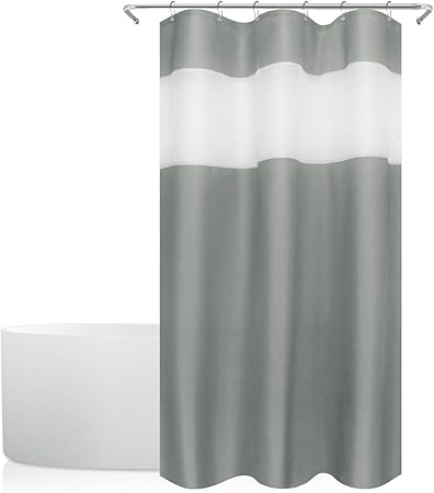 Amazon Com Eforgift Pastoral Top Tulle Design Shower Curtain