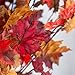 Factory Direct Craft Set of 2 Deep Fall Artificial Maple Leaf Bush for Autumn Home Decor and Fall Flower Arrangements