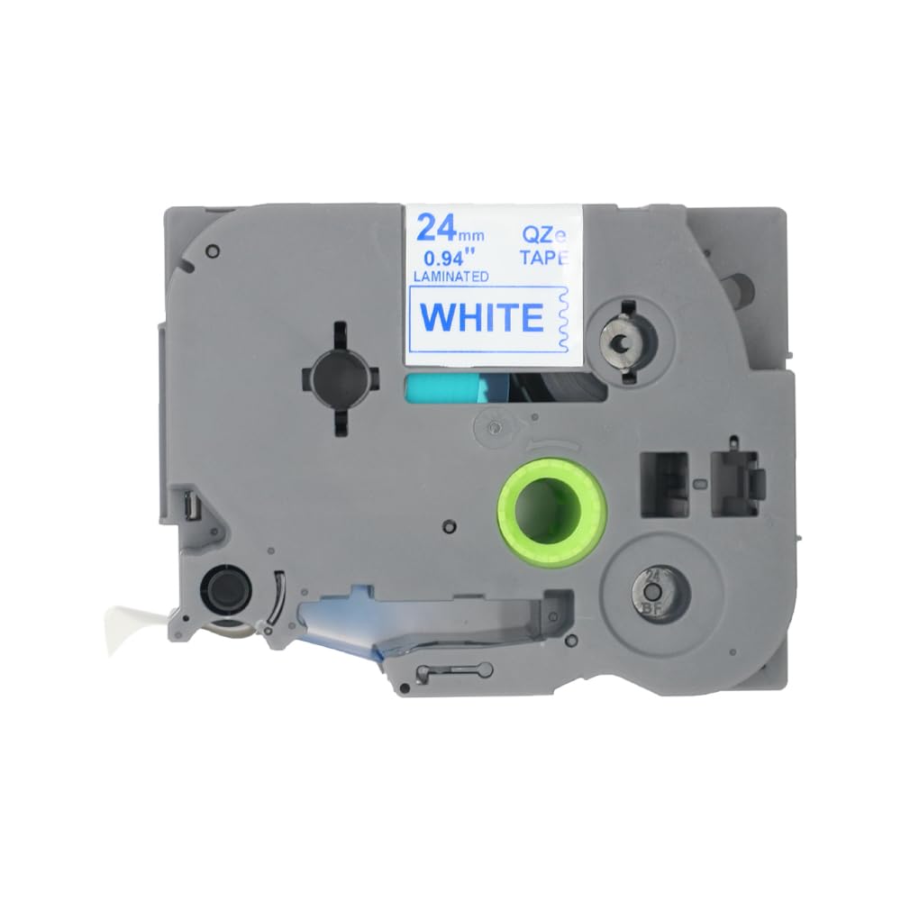 BROVACS 1 Pack Blue on White Laminated Label Tape Compatible for Brother P-Touch Label Printer TZ 253 TZe 253 24mm 1" OPA4253