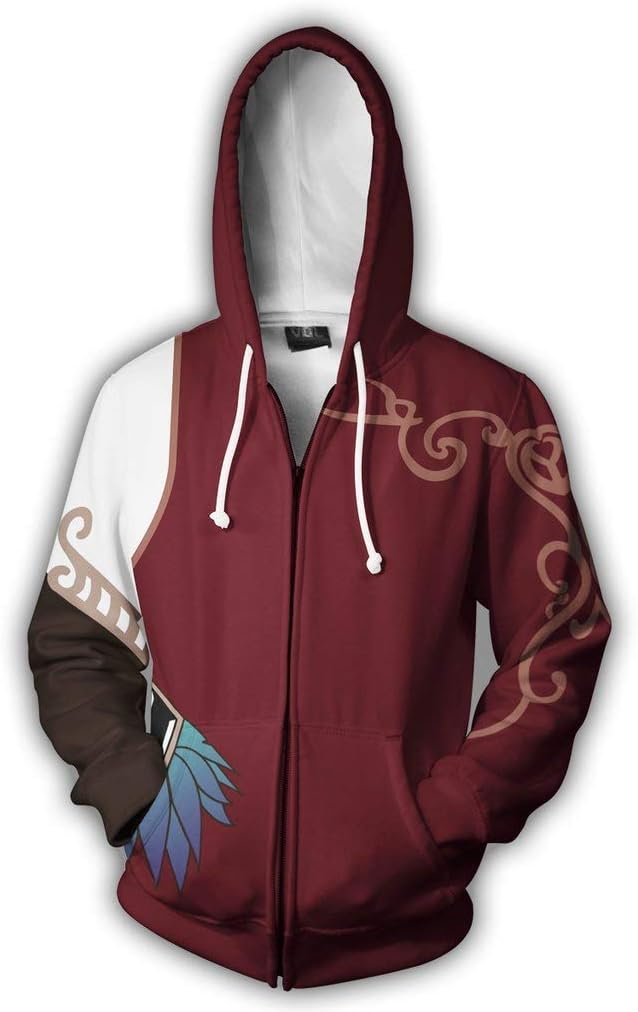 Skycos Anime Rxby Cosplay Hoodie Unisex 3D Printed Zipper Hoodie Jacket Coat Sweatshirt