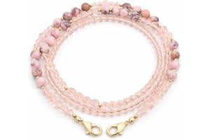 MyfavoriteK Natural Gemstones Glasses Holders Cute Eyeglasses Chain for Women Beaded Lanyard for Sunglasses Glasses Chain