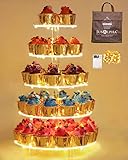Jusalpha 5 Tier Round Cupcake Stand with