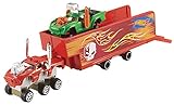 Hot Wheels Snap Rides Truck and Trailer Red
